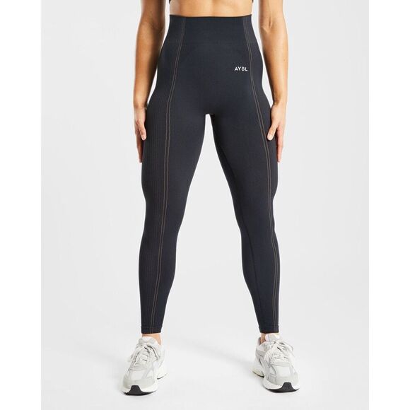 AYBL Reflex Seamless Leggings Black Compression Contour High Waist Size Small - Picture 1 of 10